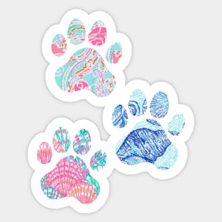 Preppy Paw Print Trio Sticker